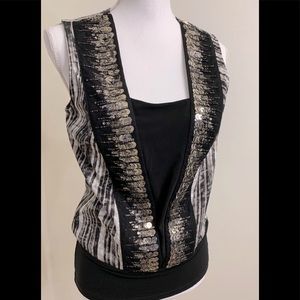 🖤🤍🖤GORGEOUS sequin & shimmer IRIS blouse